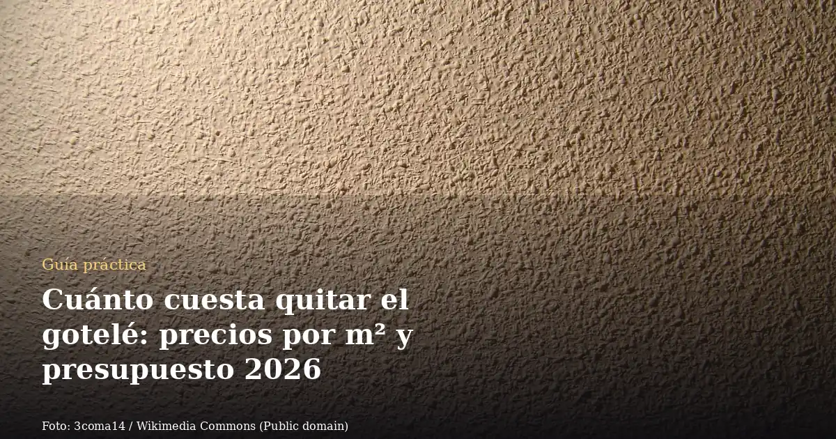 Cuánto cuesta quitar el gotelé: precios por m² y presupuesto 2026